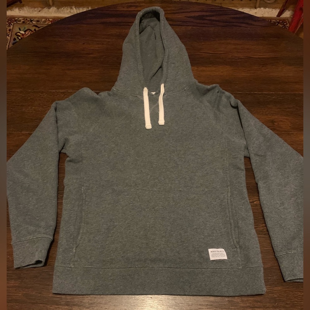 Norse Projects Men's Dark Grey Hoodie Size Small